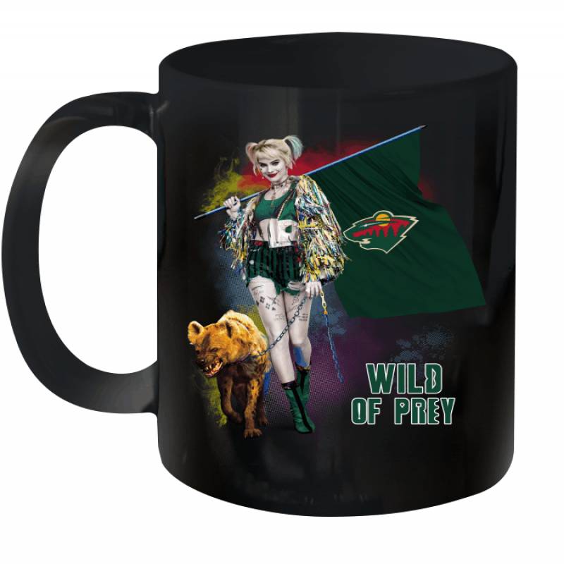 Harley Quinn flag Minnesota Wild Of Prey Ceramic Mug 11oz