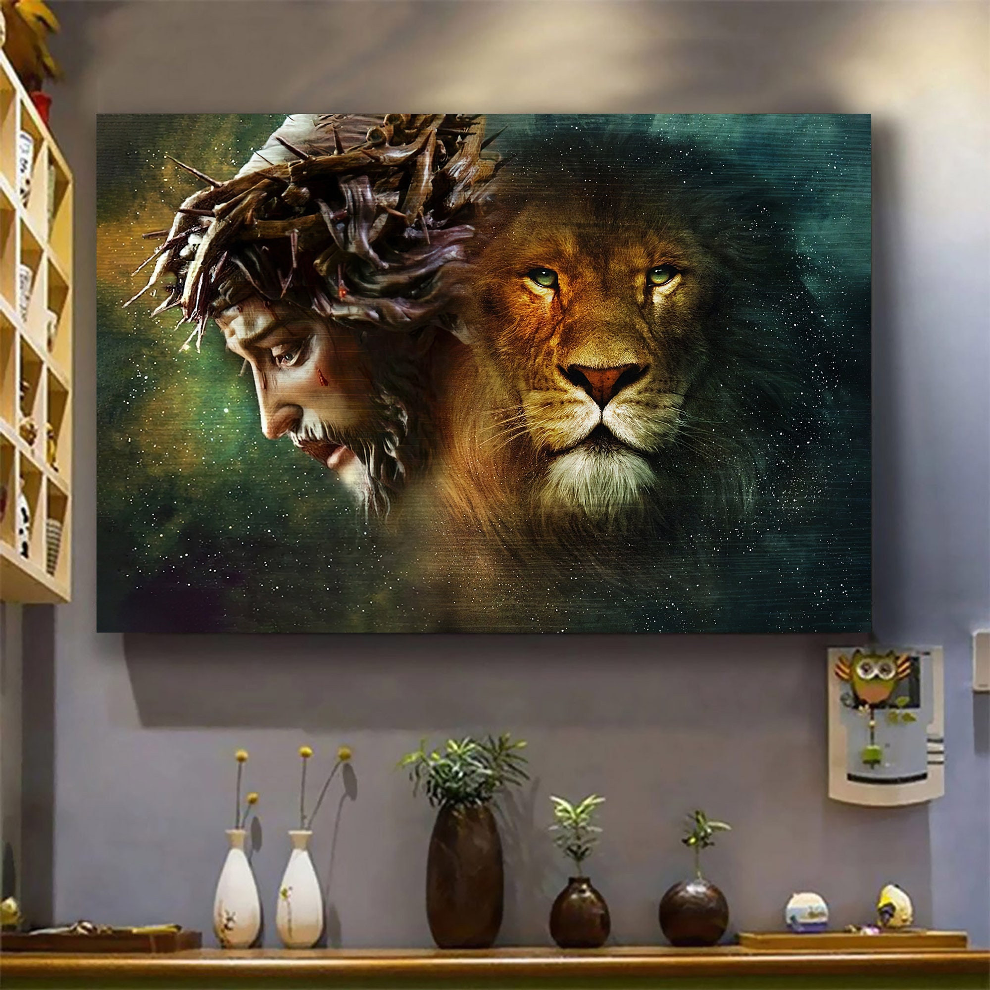 & Canvas | God Wall Art – Jesus And Lion – Lion Of Judah | God Canvas, Communion Gift | Christian Canvas| Home Decor, Wall Art