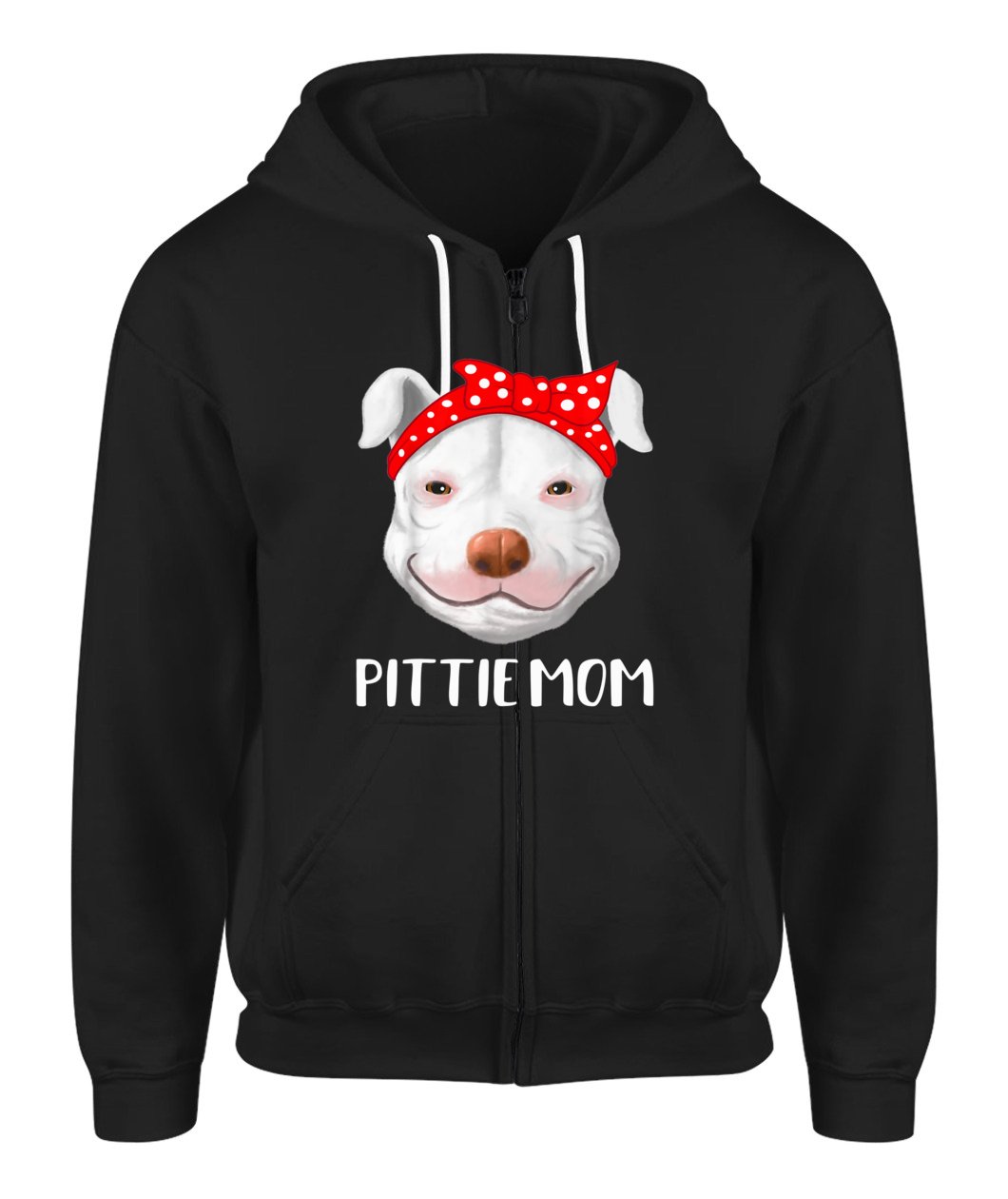 Pitbull Dog Lovers Pittie Mom Mothers Day Gift Zip-Up Hoodie For Women T-Shirt