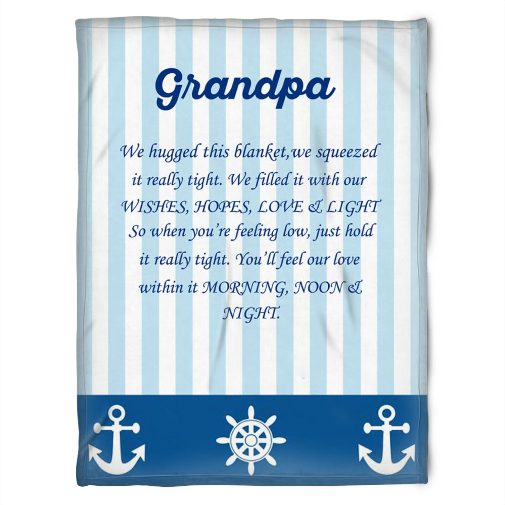 To My Grandpa You’Ll Feel Our Love Within It Fleece Blanket Gift For Grandparents Gift From Granddaughter Gift For Grandson Home Decor Bedding Couch Sofa Soft And Comfy Cozy