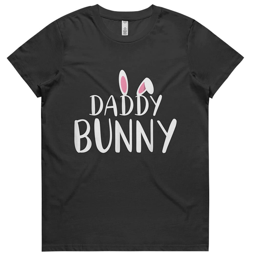 Mens Daddy Bunny Easter Shirt Pregnant Mom Matching Couple Shirts Womens Tshirts