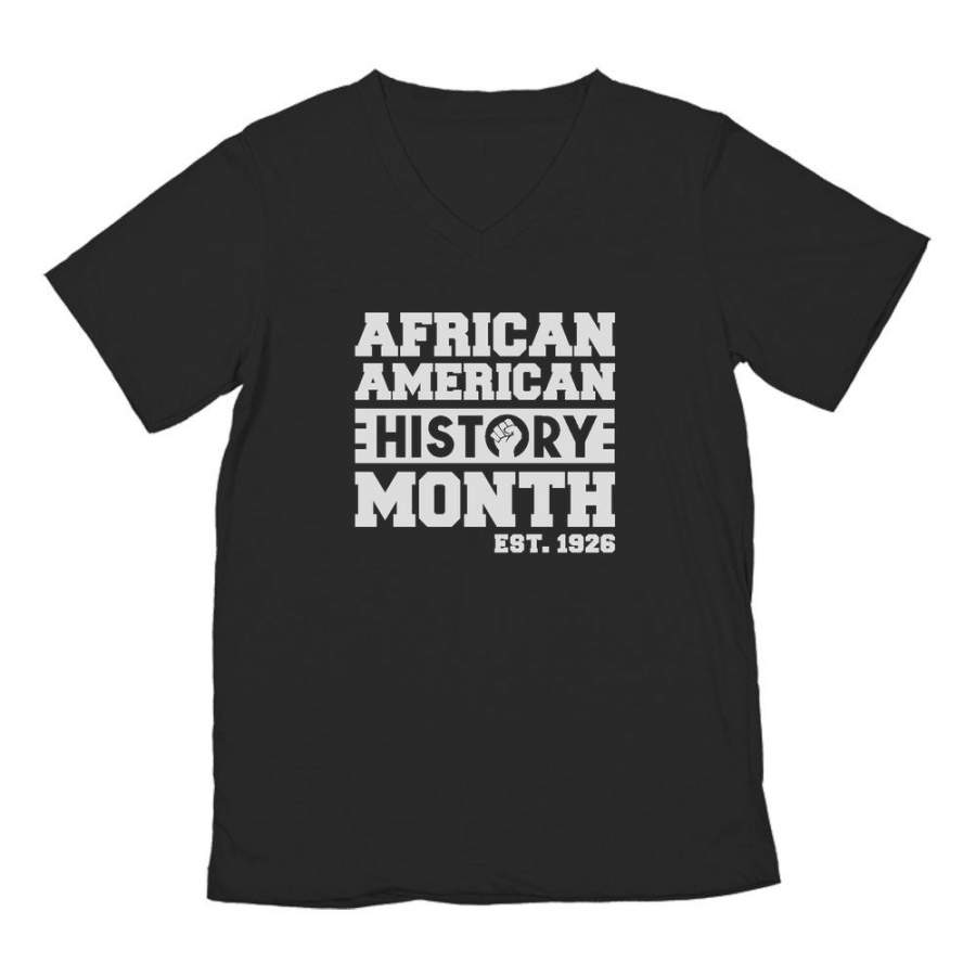 African American History Month V-Neck T-Shirt