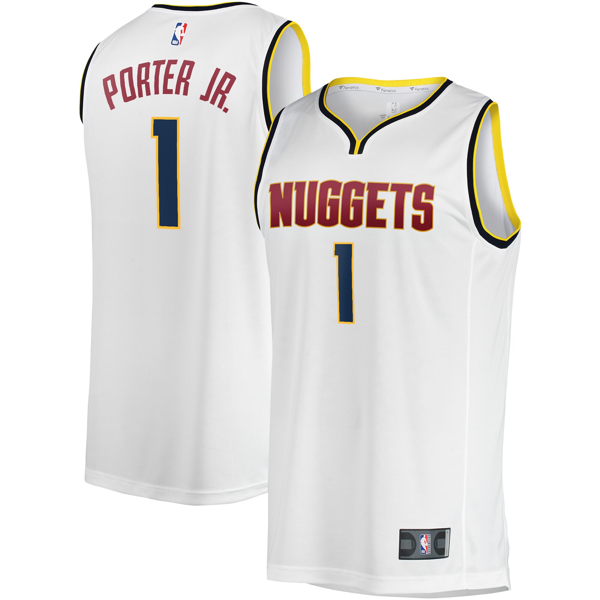 Michael Porter Jr. Denver Nuggets Branded Fast Break Player Jersey – Association Edition – White