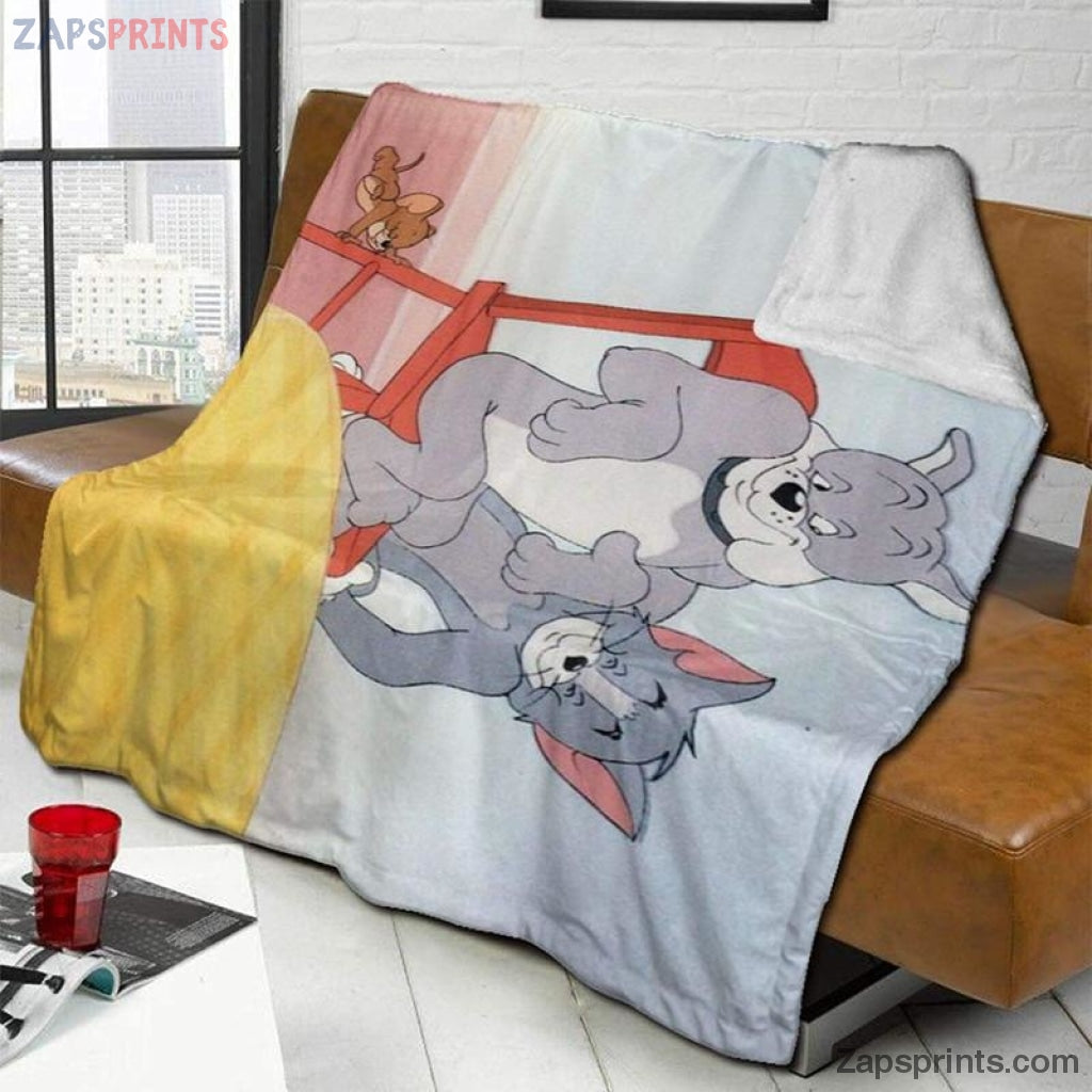 Tom And Jerry With Spike Blanket