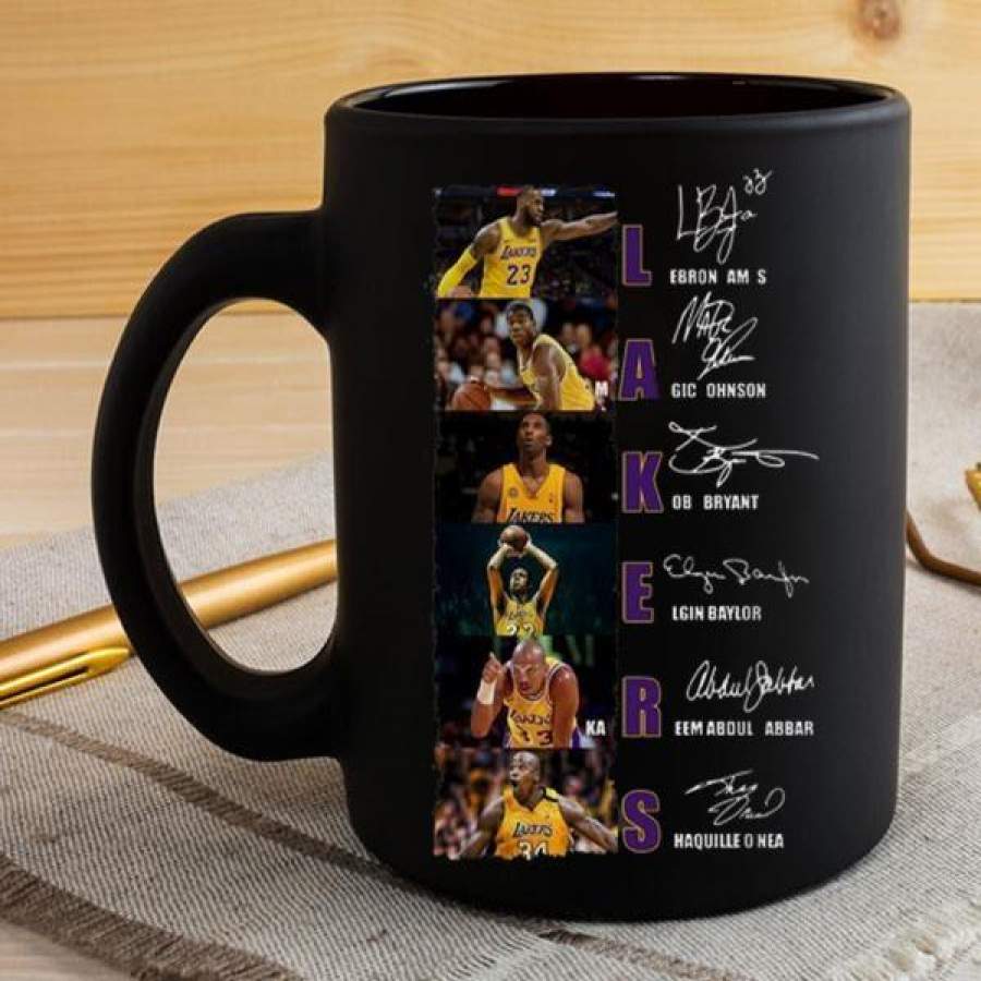 Lakers Lebron James Magic Johnson Kobe Bryant Elgin Baylor 11 oz Mug