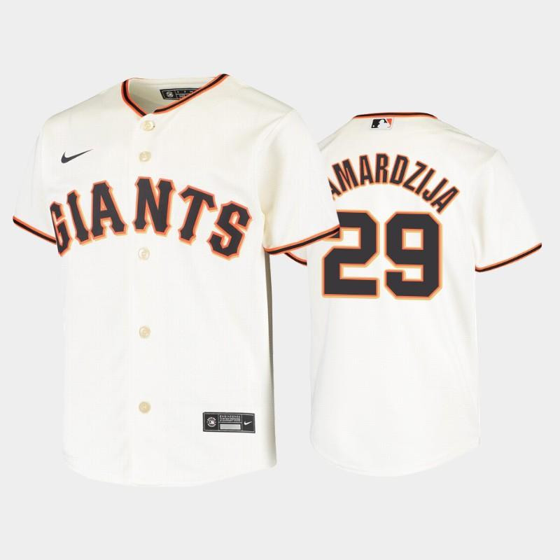 Youth San Francisco Giants 29 Jeff Samardzija Cream Home Jersey