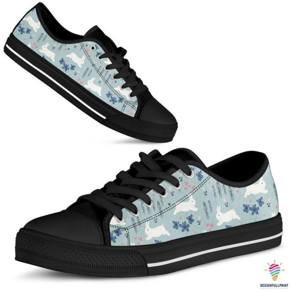 Blue Cute Bunny Lowtop Canvas Shoes Nh