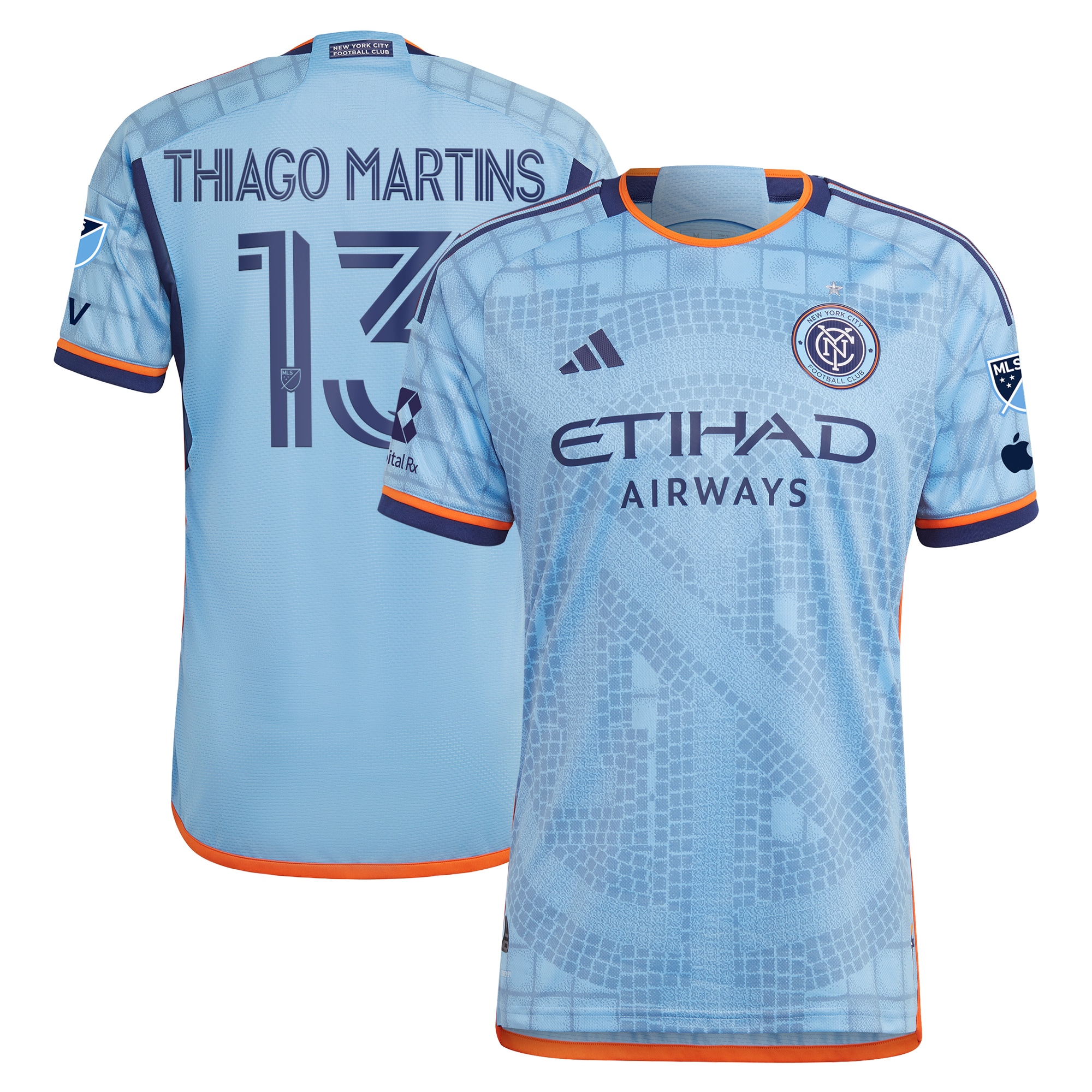 Thiago Martins New York City FC 2024 The Interboro Kit Authentic Player Jersey – Sky Blue