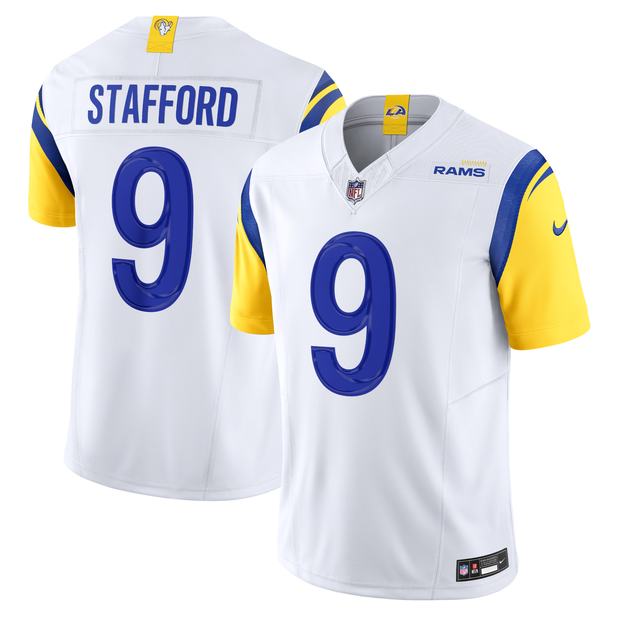 Men’s Los Angeles Rams Matthew Stafford White Vapor F.U.S.E. Limited Jersey