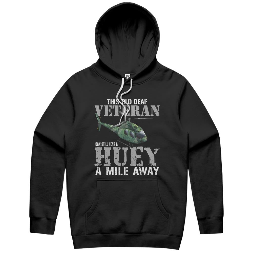 Old Deaf Veteran Can Hear A Huey Vietnam Helicopter Hoodie