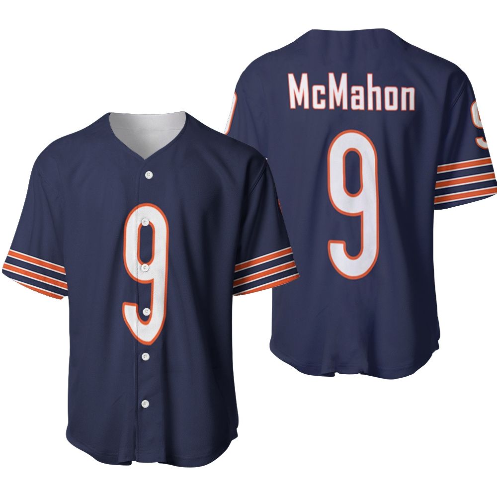 Chicago Bears Jim Mcmahon #9 Great Player NFL American Football Team Legacy Vintage Navy 3D Designed Allover Gift For Bears Fans Baseball Jersey