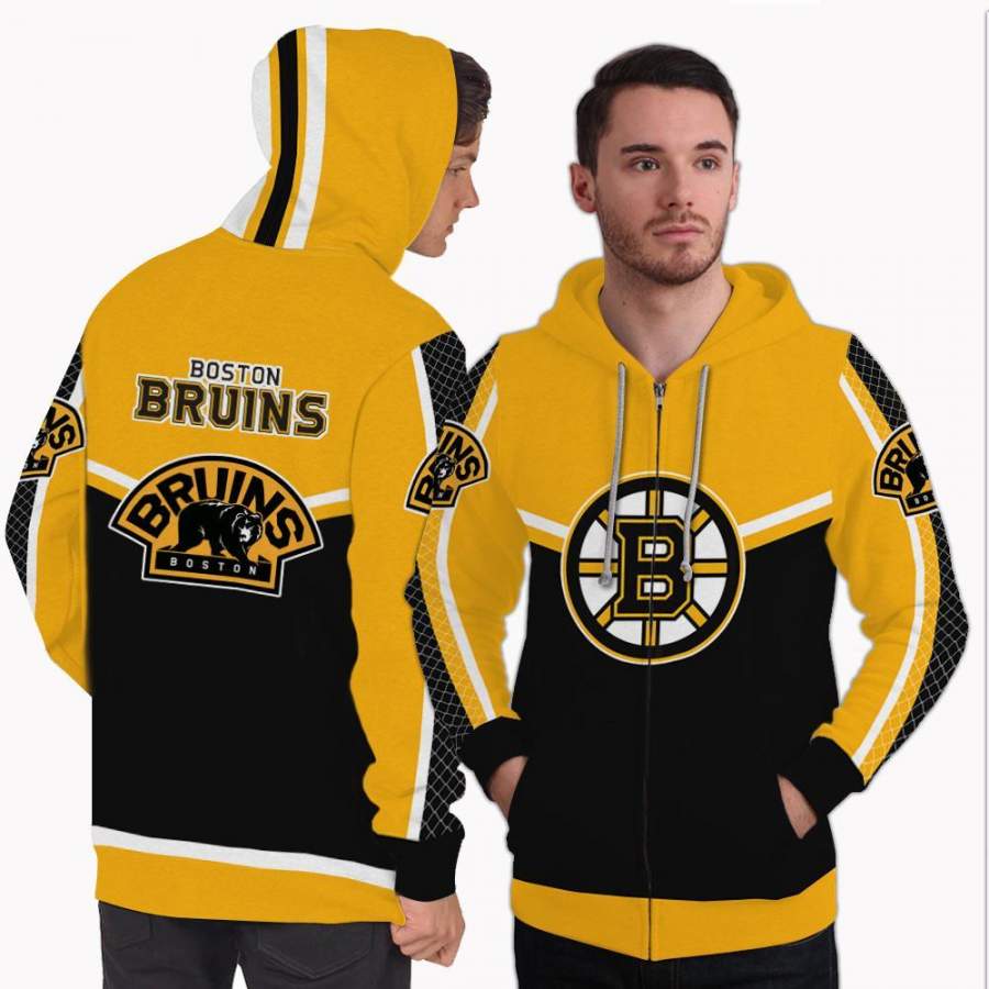 Colorful Gorgeous Fitting Boston Bruins Zip Hoodie