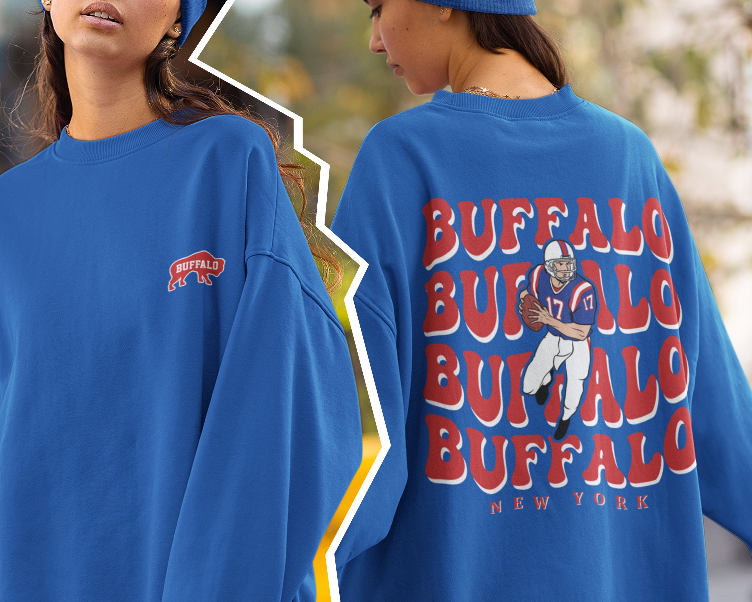 Buffalo Football T-Shirt  Sweatshirt, Vintage Style Buffalo Football,  Bill Sweatshirt, Buffalo New York, Buffalo Football Fan Gift