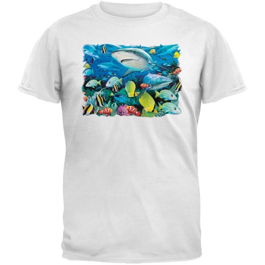 Solar Trans – Reef Sharks 3D  White T-Shirt