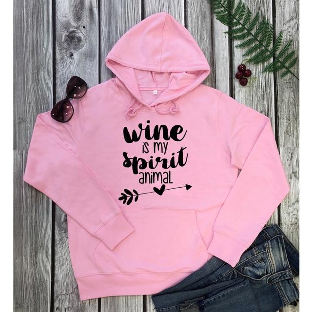 Wine Is My Spirit Animal Hoodie