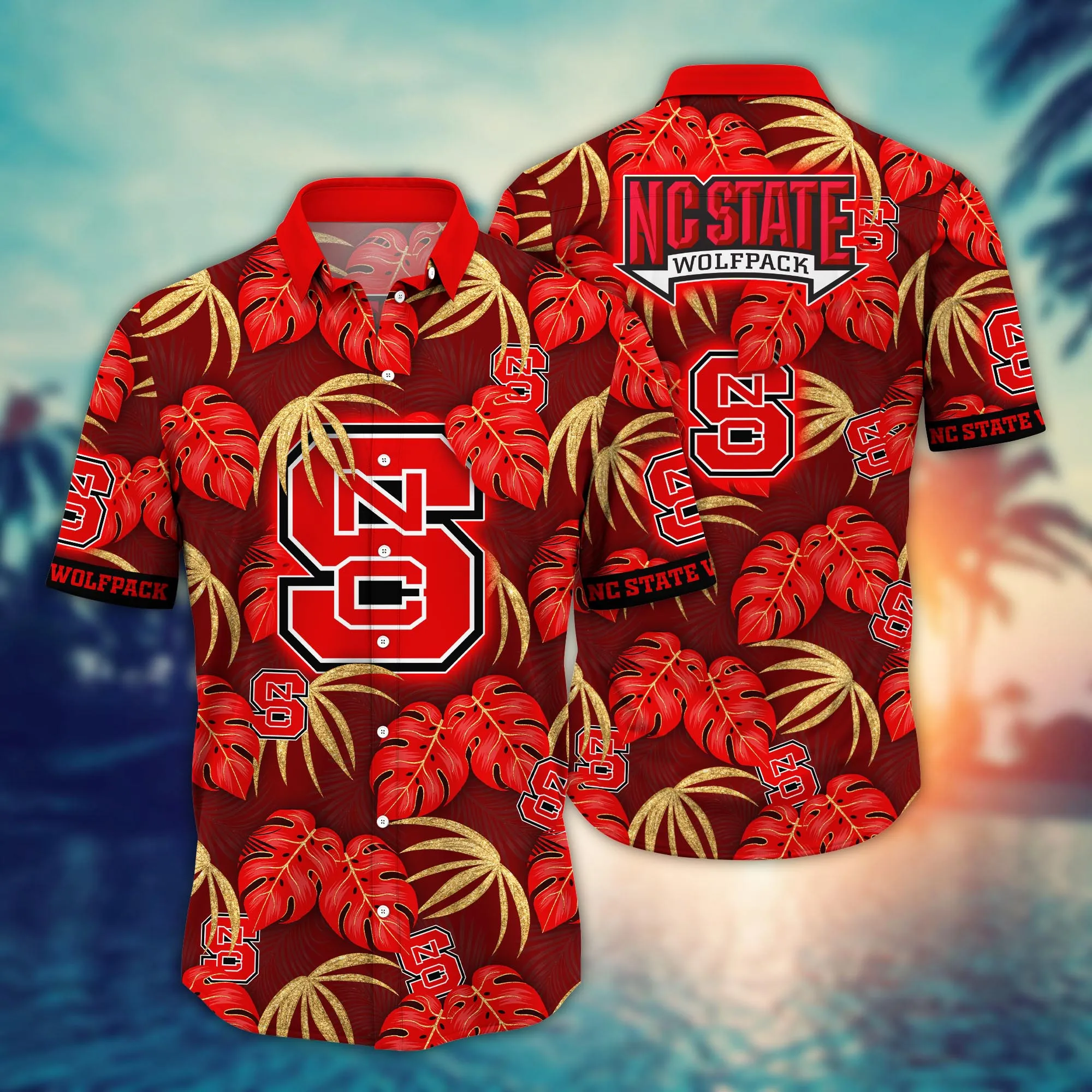 Nc State Wolfpack NCCA Hawaiian Shirt Umbrellas (For Sun) Aloha Shirt