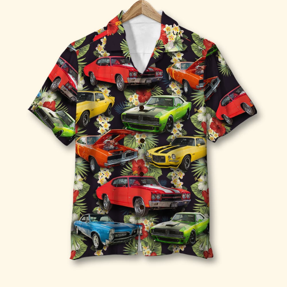 Custom Muscle Car Hawaii Seamless Floral Pattern Ha19