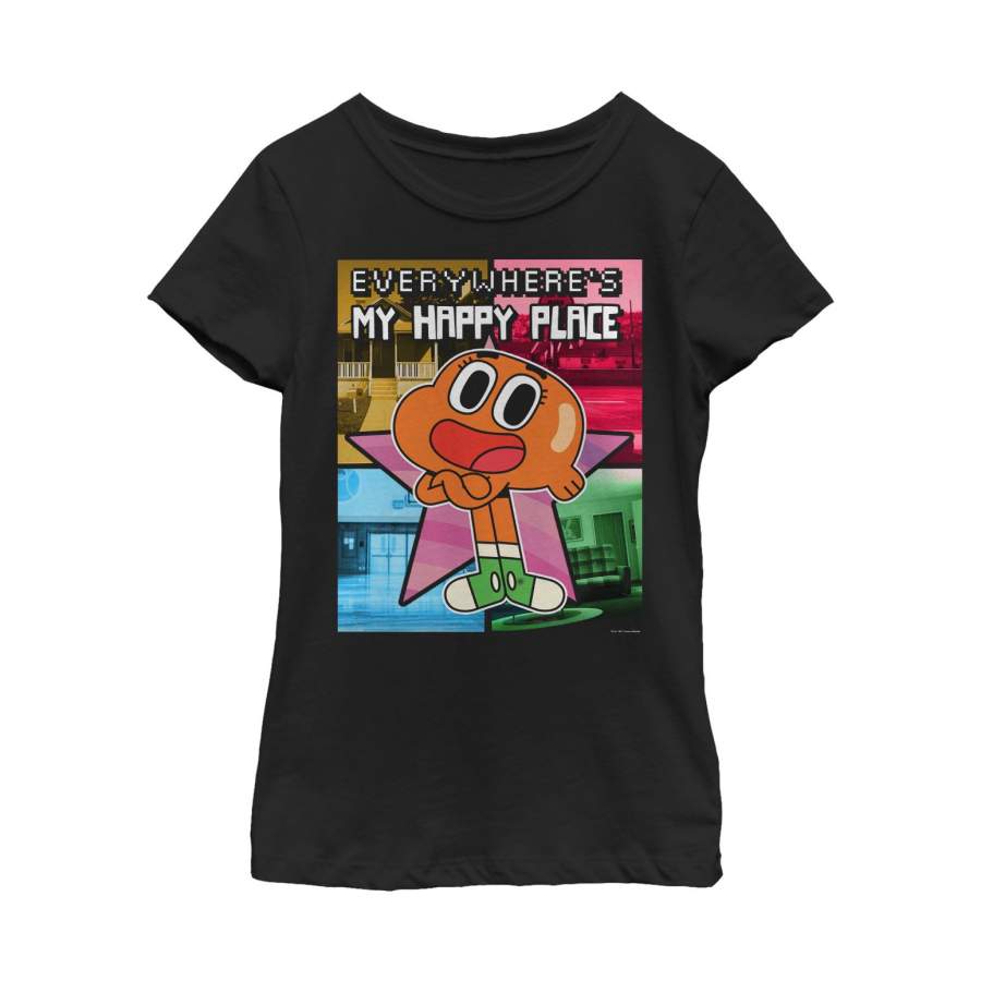 The Amazing World of Gumball Girl’s Darwin’s Happy Place T-Shirt