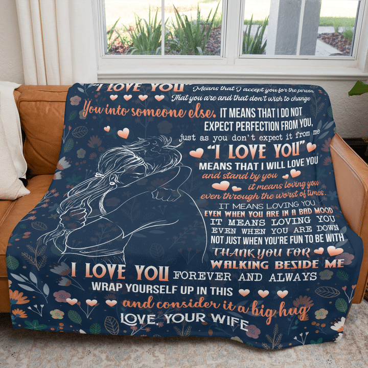 To My Husband I Love You Blanket Gift For Him Husband Birthday Gift Home Decor Bedding Couch Sofa Soft And Comfy Cozy