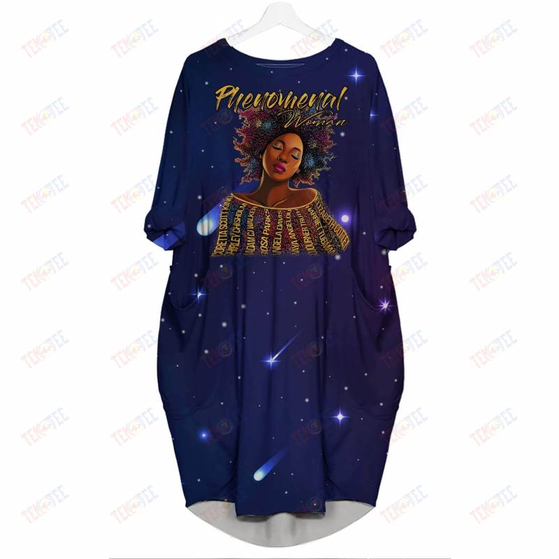 Temotee African Dress 34 – Phenomenal Women 3D Dress For Melanin Women Afro Girl Shirt African American Woman Gift Idea TMT7342