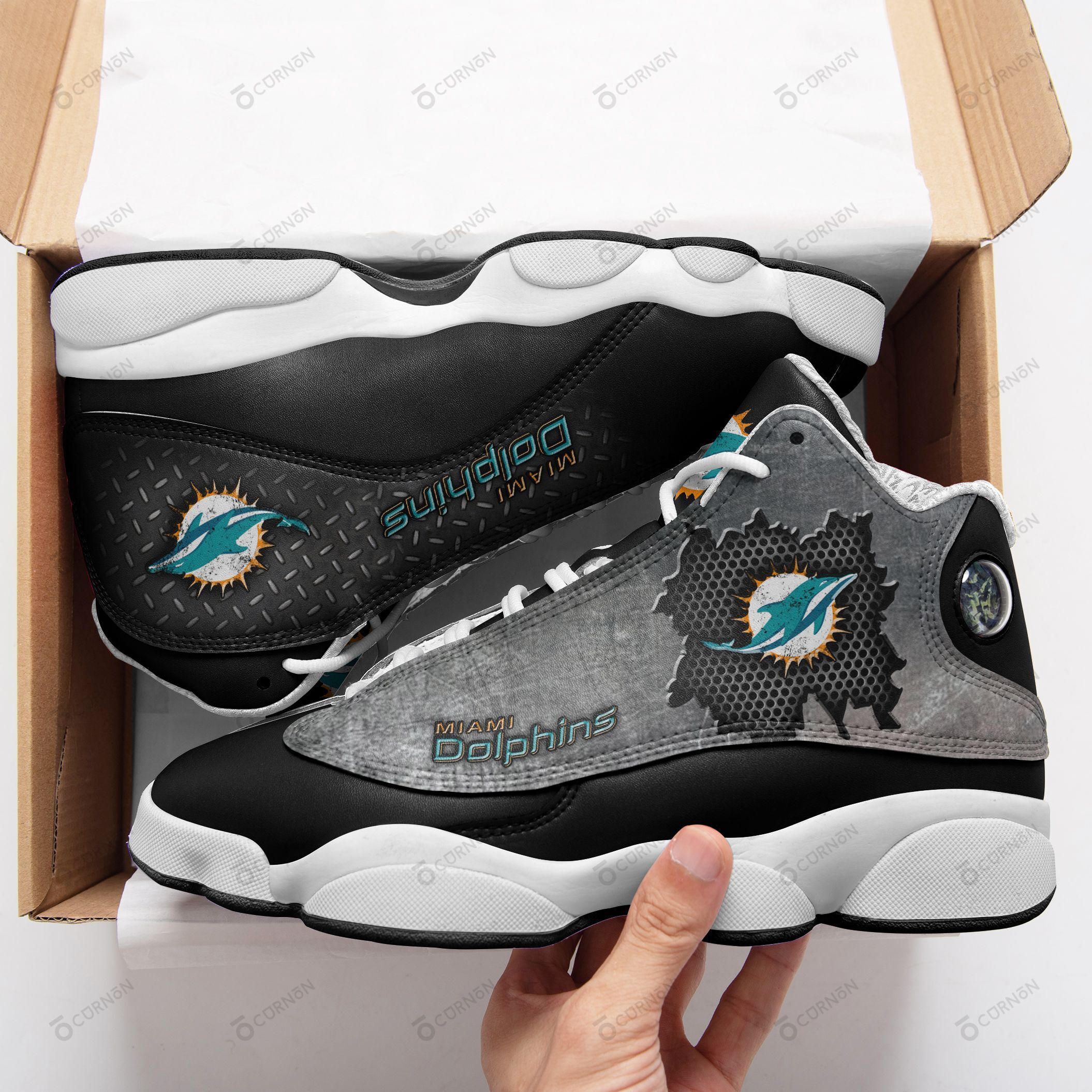 Miami Dolphins Air JD13 Sneakers 213