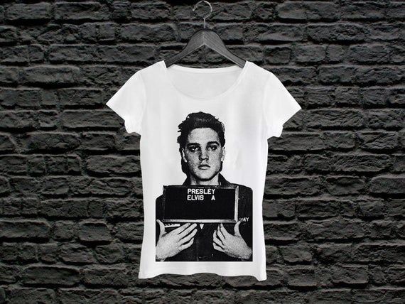 Elvis Presley Mugshot Woman Shirt