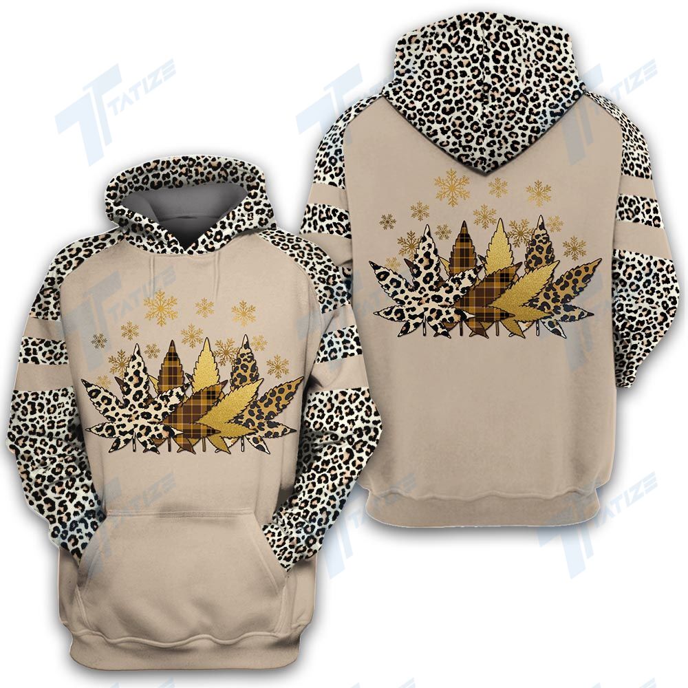 Christmas leopard weed 3D All Over Printed Shirt, Sweatshirt, Hoodie, Bomber Jacket Size S – 5XL