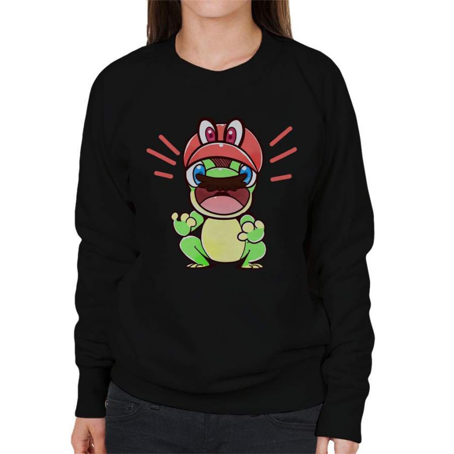 Super Mario Odyssey Cappy Frog Women’s Sweatshirt