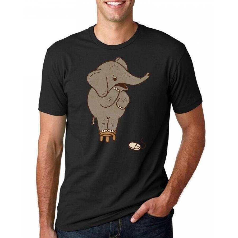 New summer Solid Men T Shirt Fashion  Elephant  short  Sleeve T Shirt Mens Clothing Trend Casual Slim Fit Top Tees