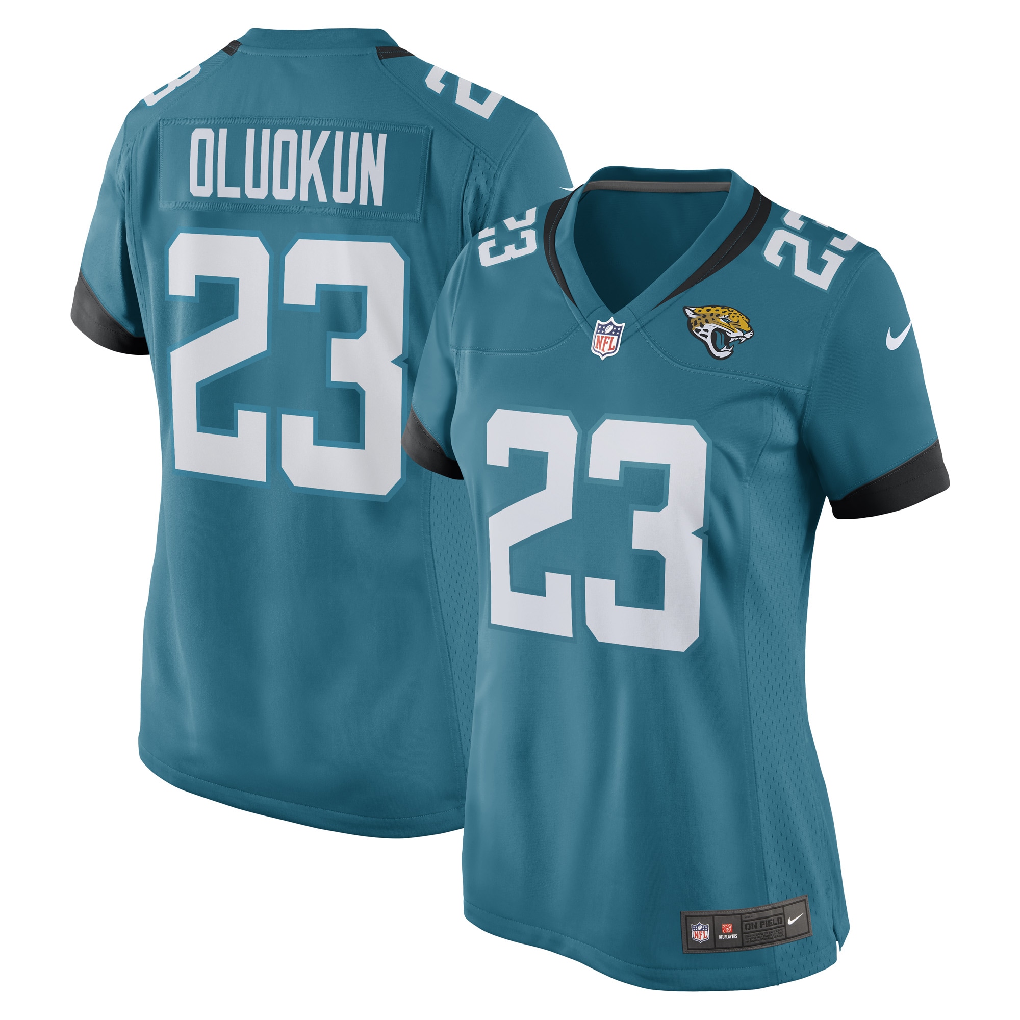 Women’s Jacksonville Jaguars Foyesade Oluokun Teal Game Player Jersey