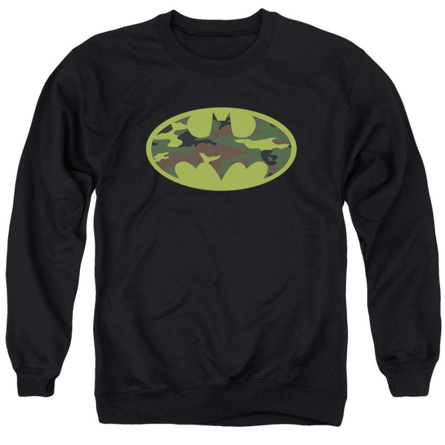 Batman – Camo Logo Adult Crewneck Sweatshirt