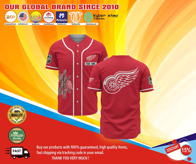 Detroit Red Wings Baseball Jersey Shirt –