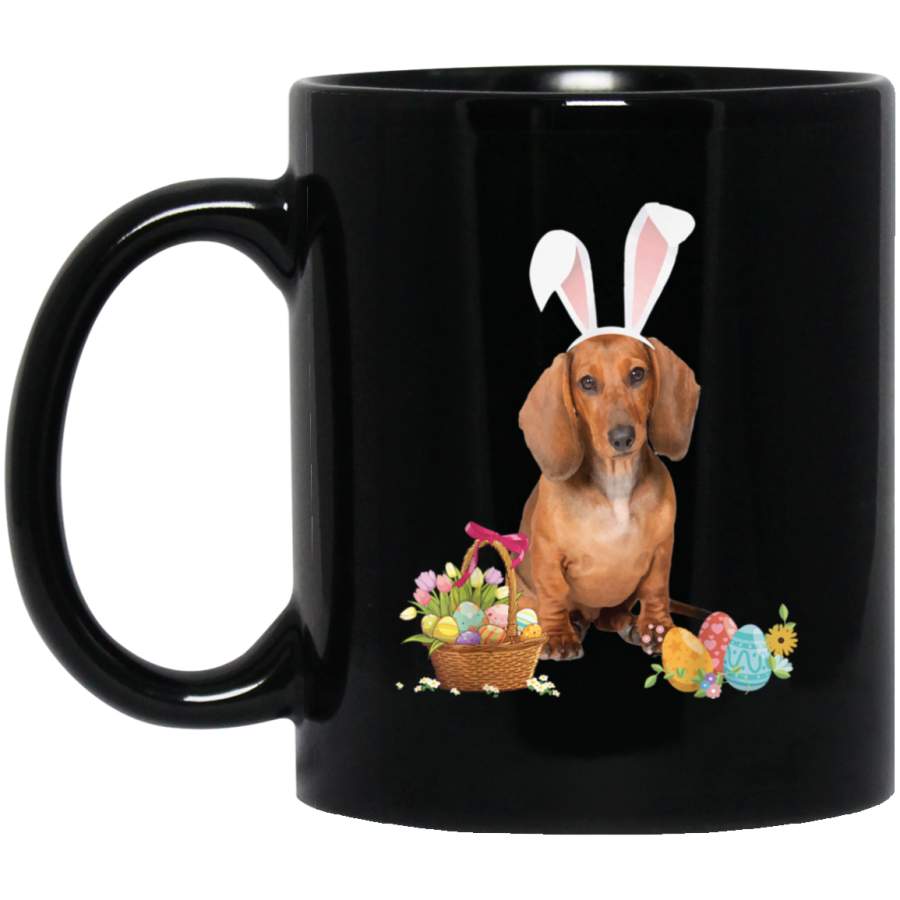 Dachshund Bunny Rabbit Easter Eggs Mug