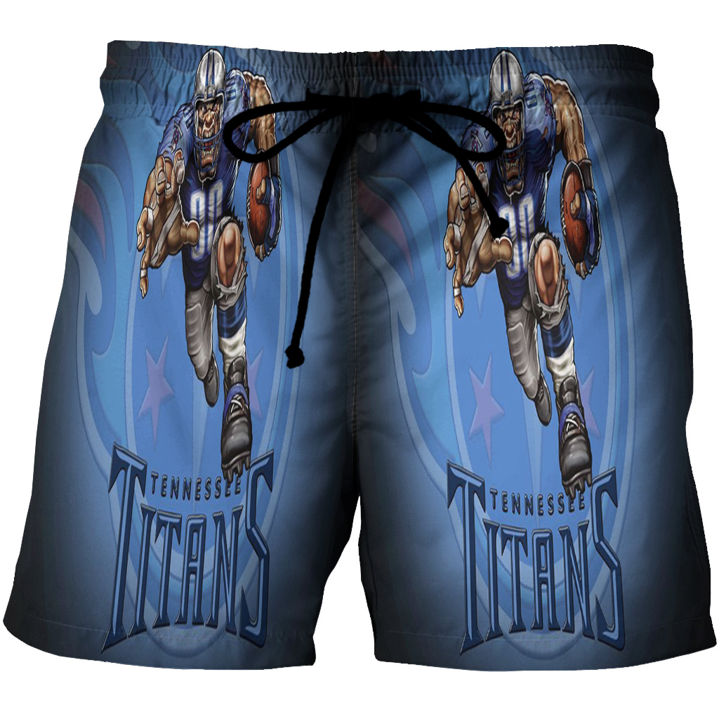 Tennessee Titans Mascot V15 3D All Over Print Summer Beach Hawaiian Short