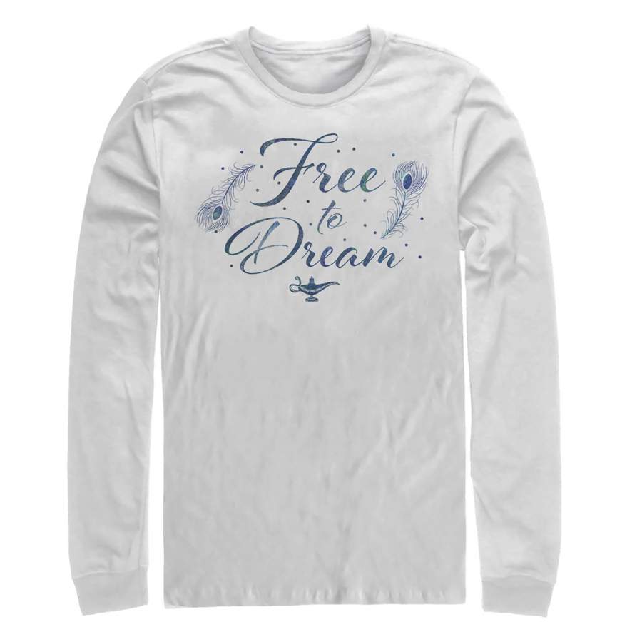 Aladdin Men’s Free to Dream Feather Long Sleeve Shirt