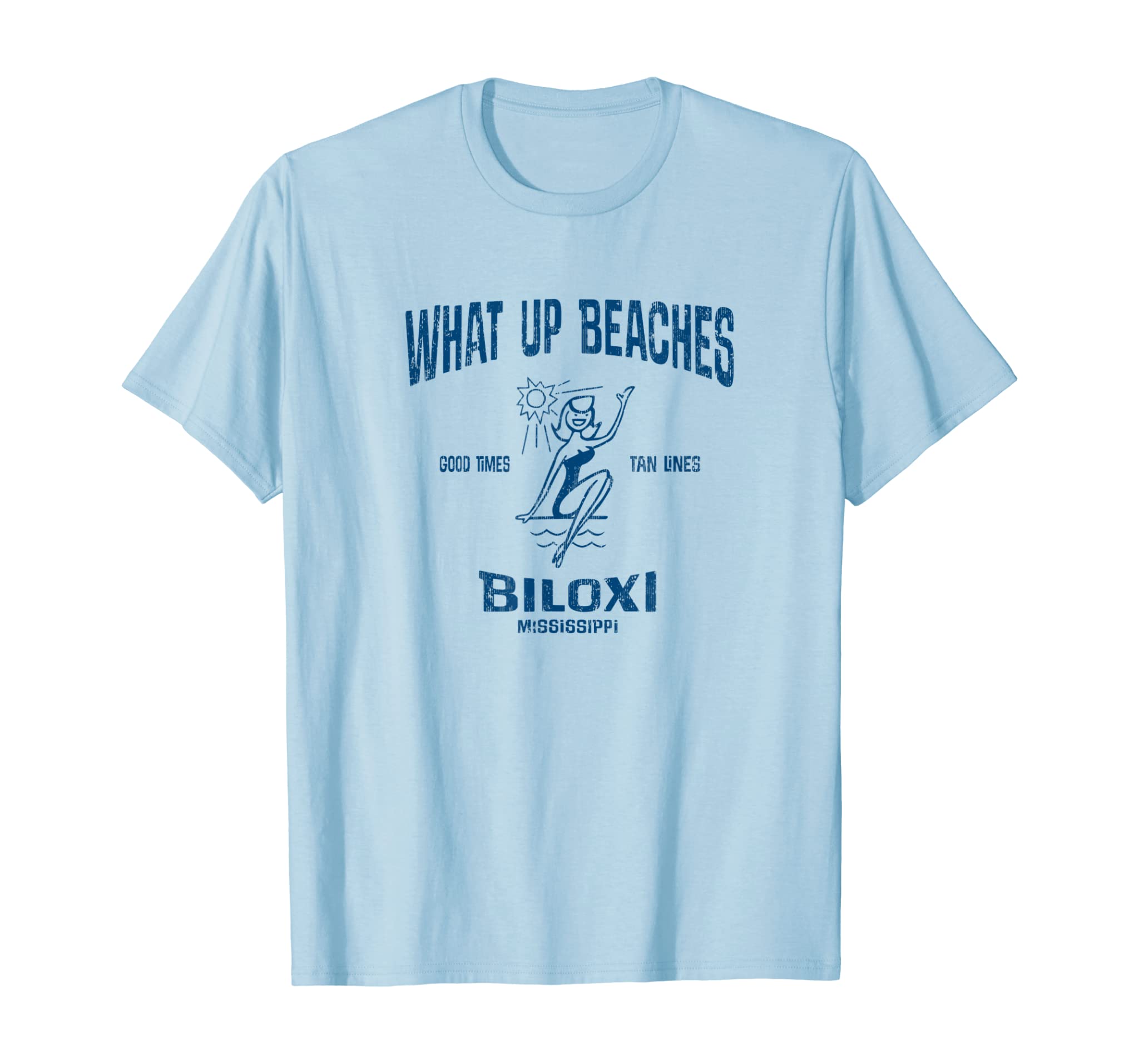 Biloxi Mississippi MS T-Shirt Funny Vintage Beaches Tee