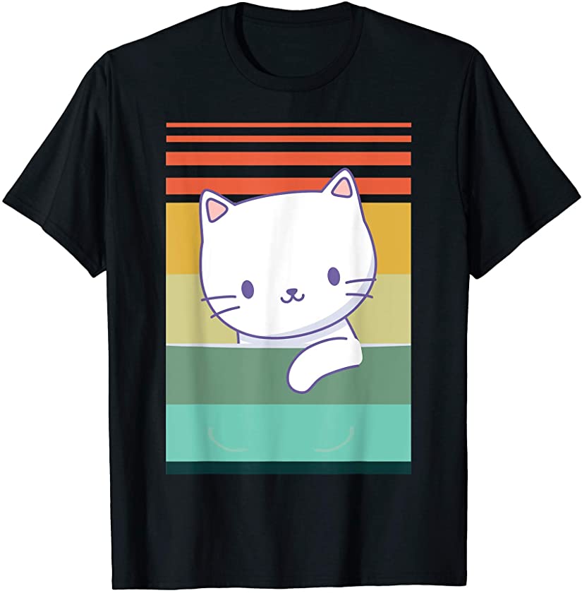 Cat Retro Style – Cute Kawaii Kitten Lover Vintage Retro T-Shirt