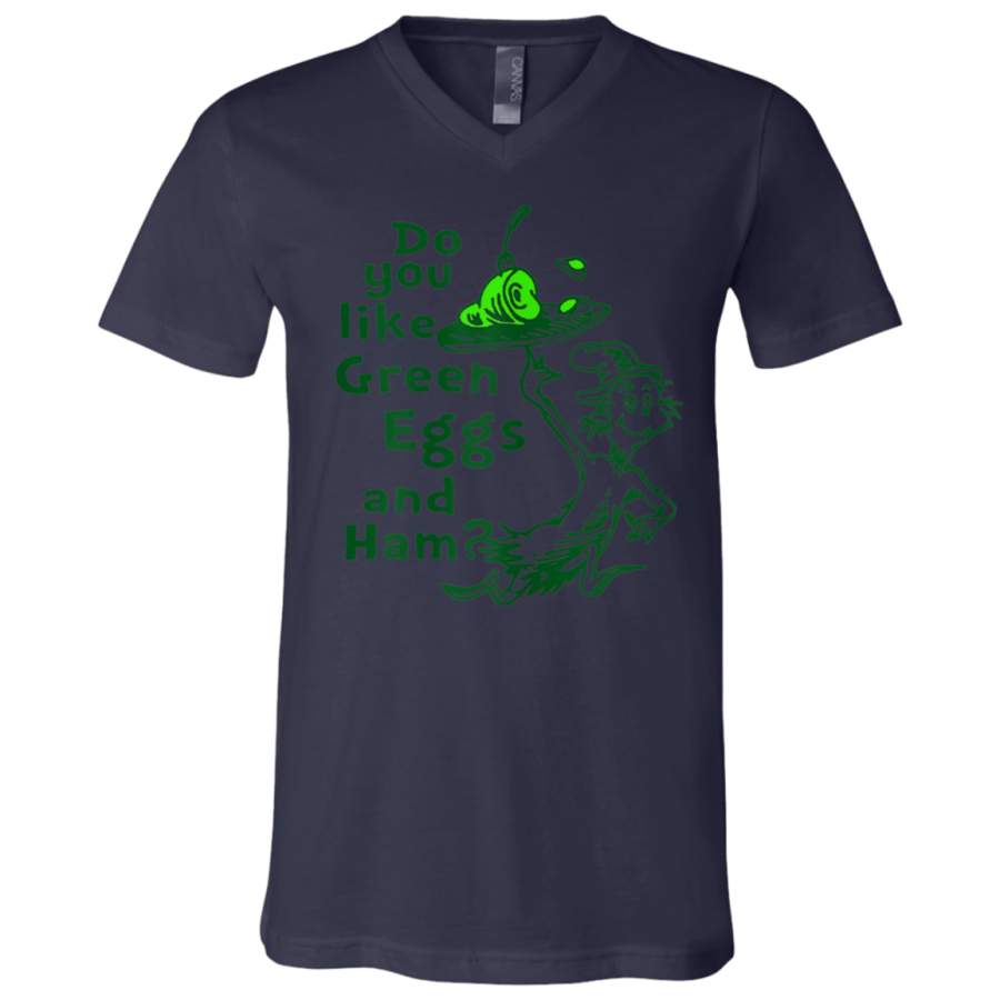 Do you like Green Eggs and Ham St Patricks day Unisex V-Neck