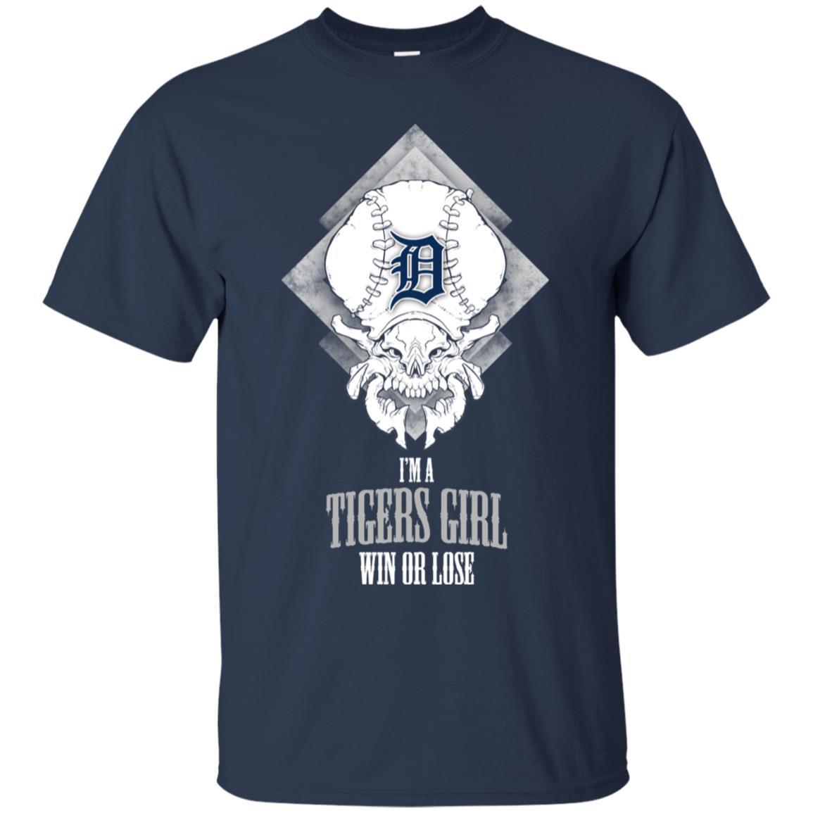 Detroit Tigers Girl Win Or Lose Tee Shirt Gift