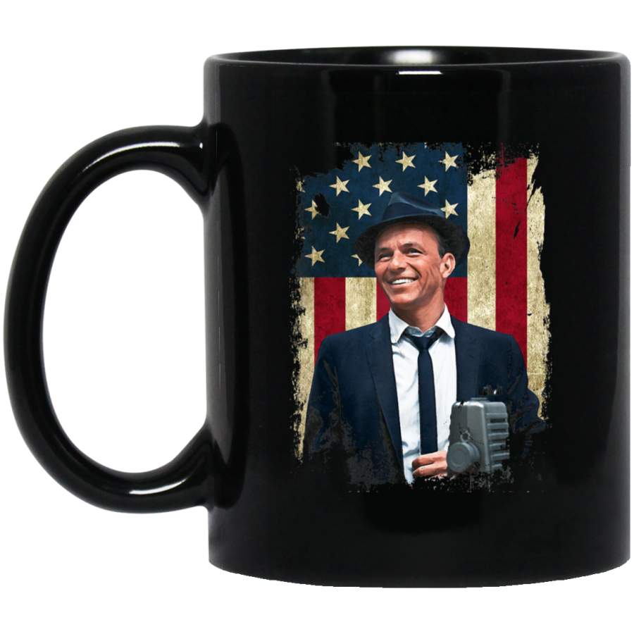 Vintage Frank Sinatra Funny American Flag Love Gift Coffee Mug