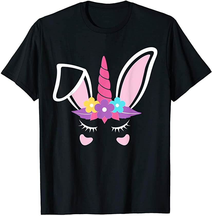 Cute Unicorn Easter Rabbit Beautiful Easter Day T-Shirt