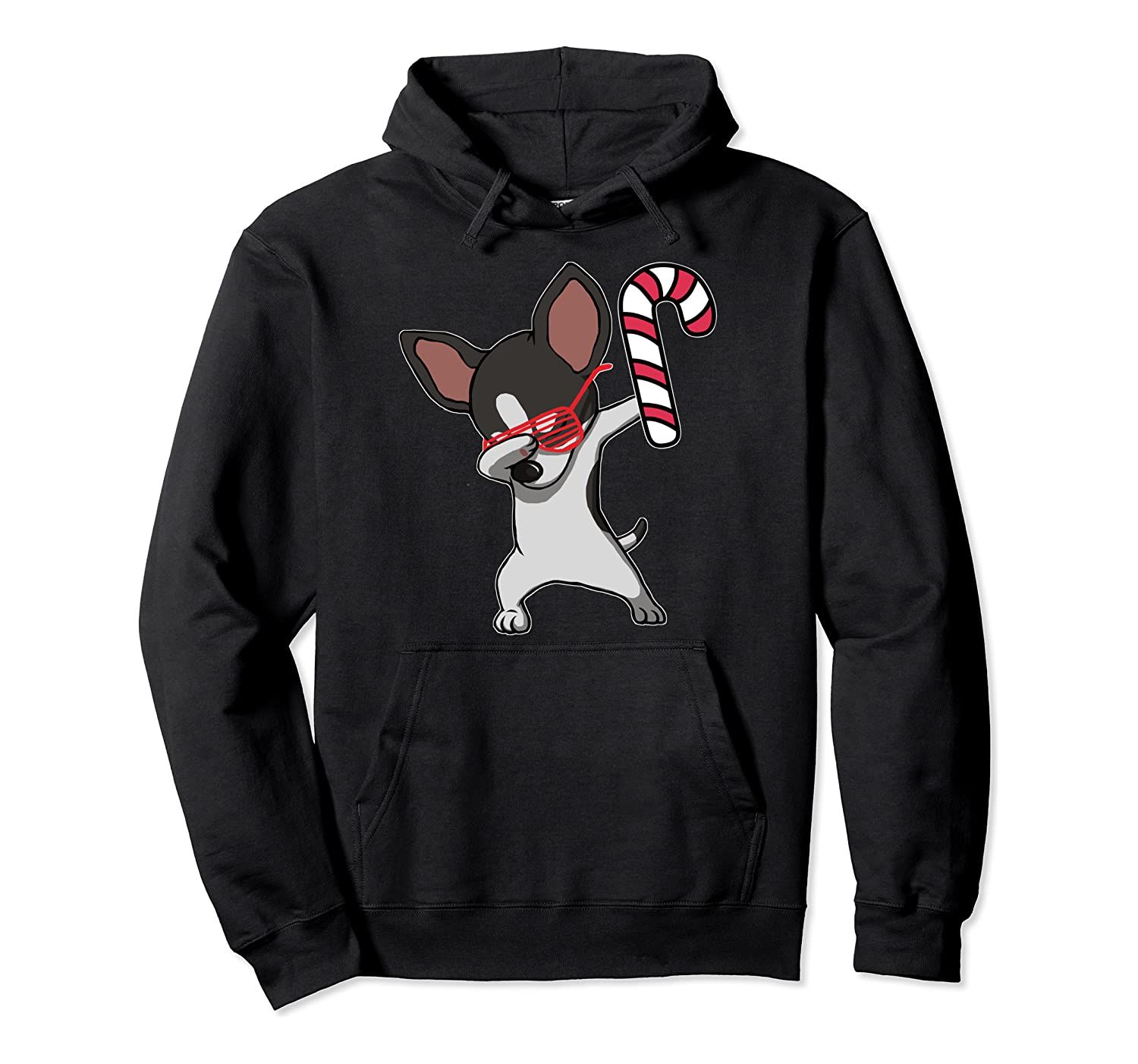 Christmas Dabbing Chihuahua Puppy Dog Candy Cane Dance Gift Pullover Hoodie T-Shirt, Sweatshirt, Tank Top