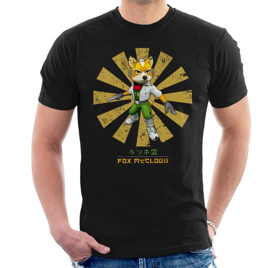 Star Fox McCloud Retro Japanese Men’s T-Shirt