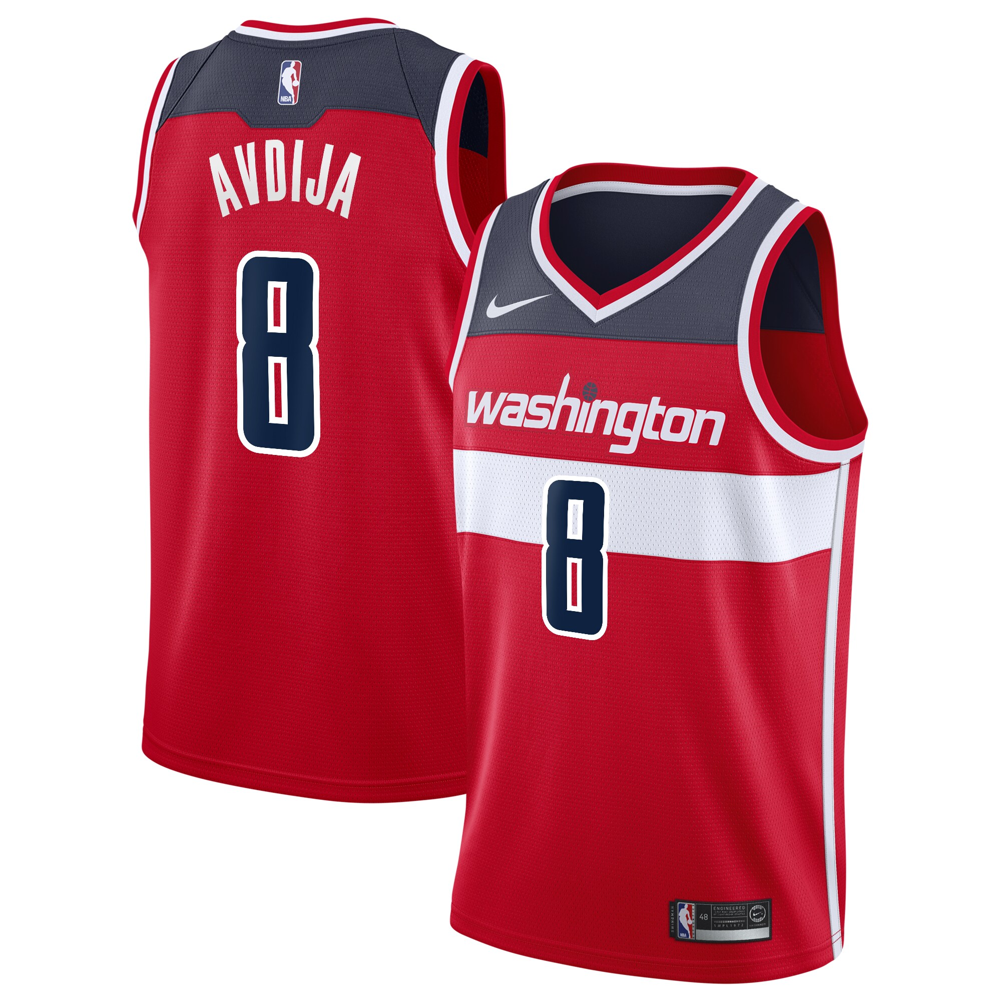 Washington Wizards Icon Edition Swingman Jersey – Red – Deni Avdija – Youth