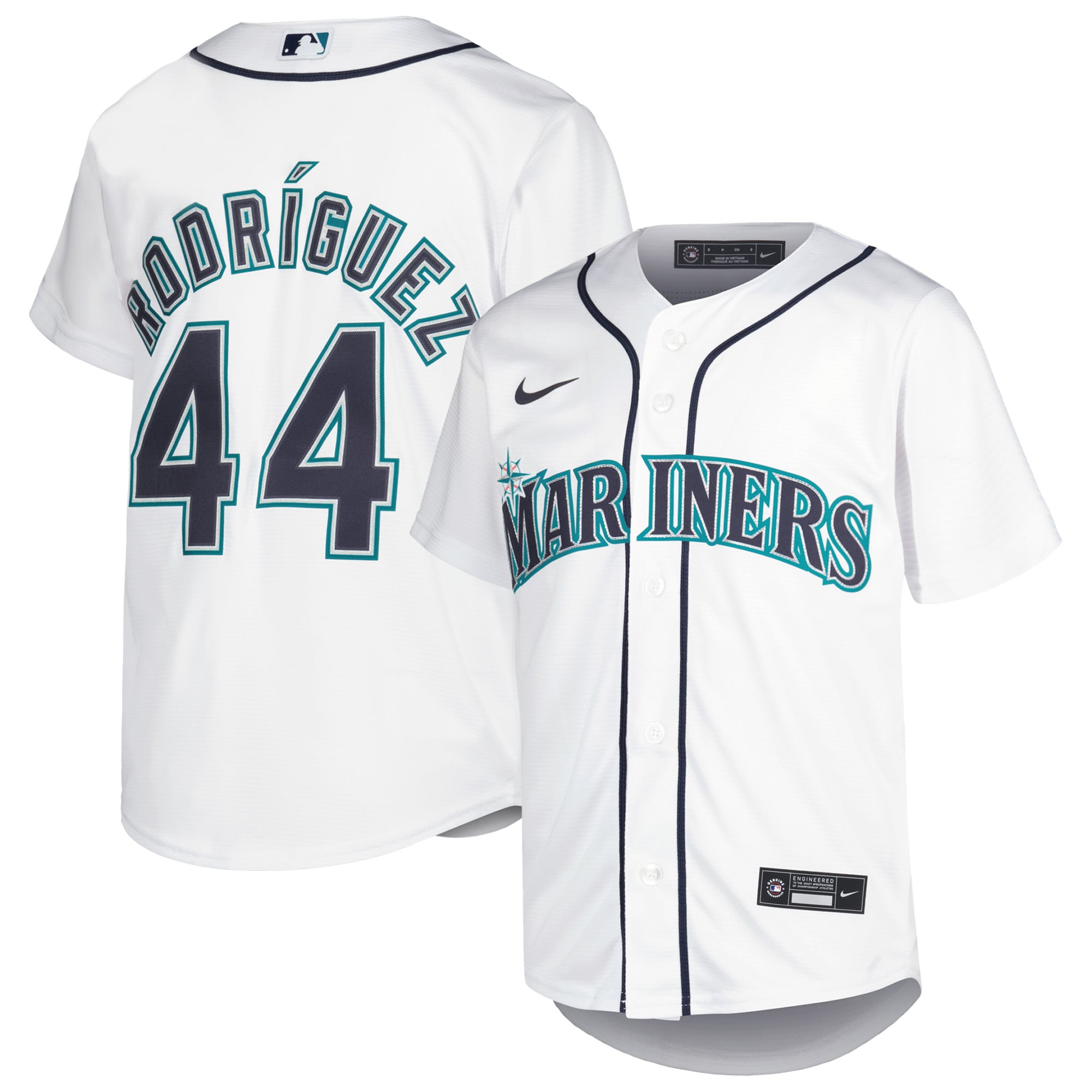 Julio Rodríguez Seattle Mariners Youth Home Replica Player Jersey – White