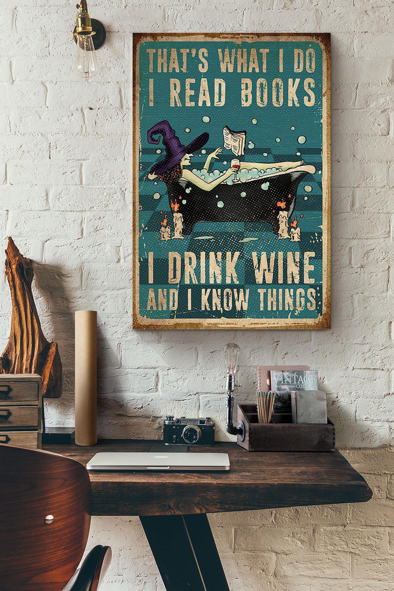 Witch Bath That’S What I Do I Read Books I Drink Wine Canvas And Poster, Canvas Prints, My Poster Wall, Canvas Wall Art, Wall Decor Visual Art, Halloween Gift, Happy Halloween