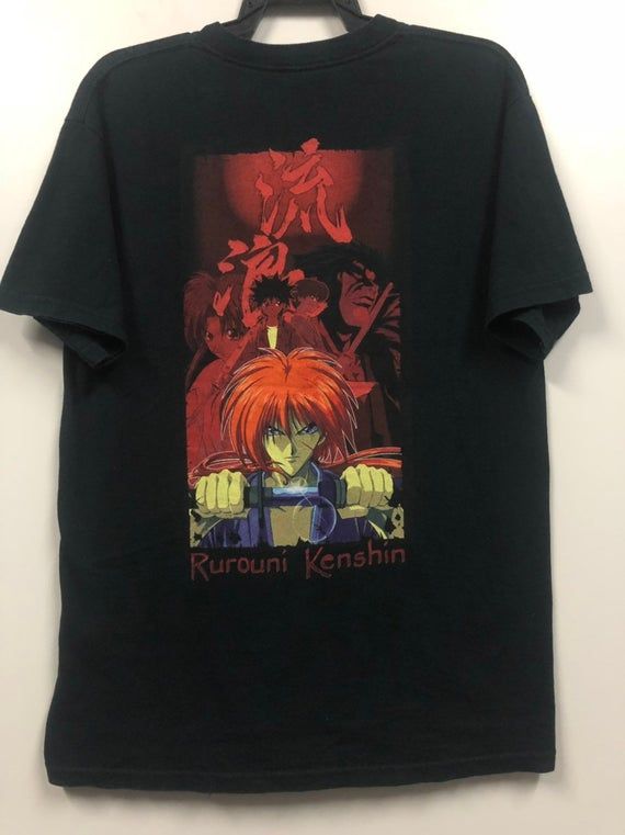 vintage japanese anime samurai x rare 90s t shirt bandai