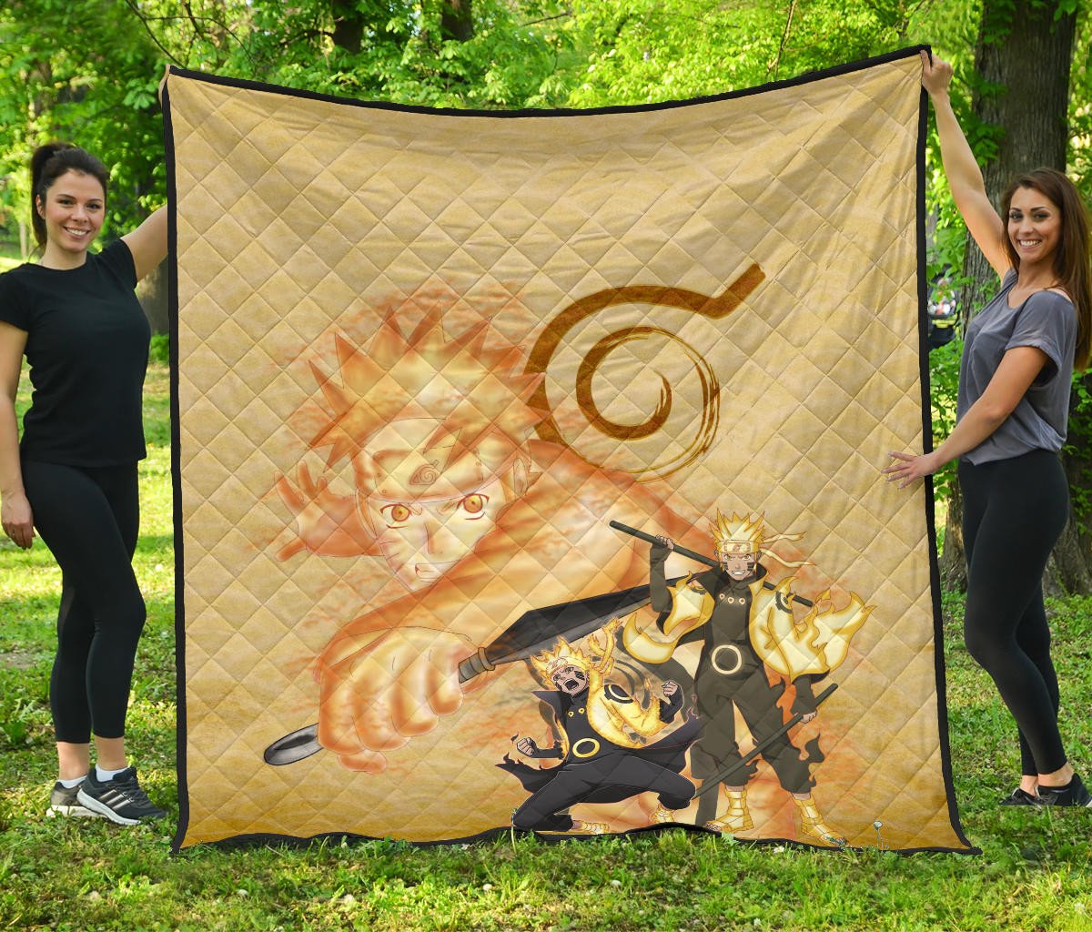 Naruto Anime Naruto Six Paths Sage Mode Orange Theme Premium Quilt Blanket