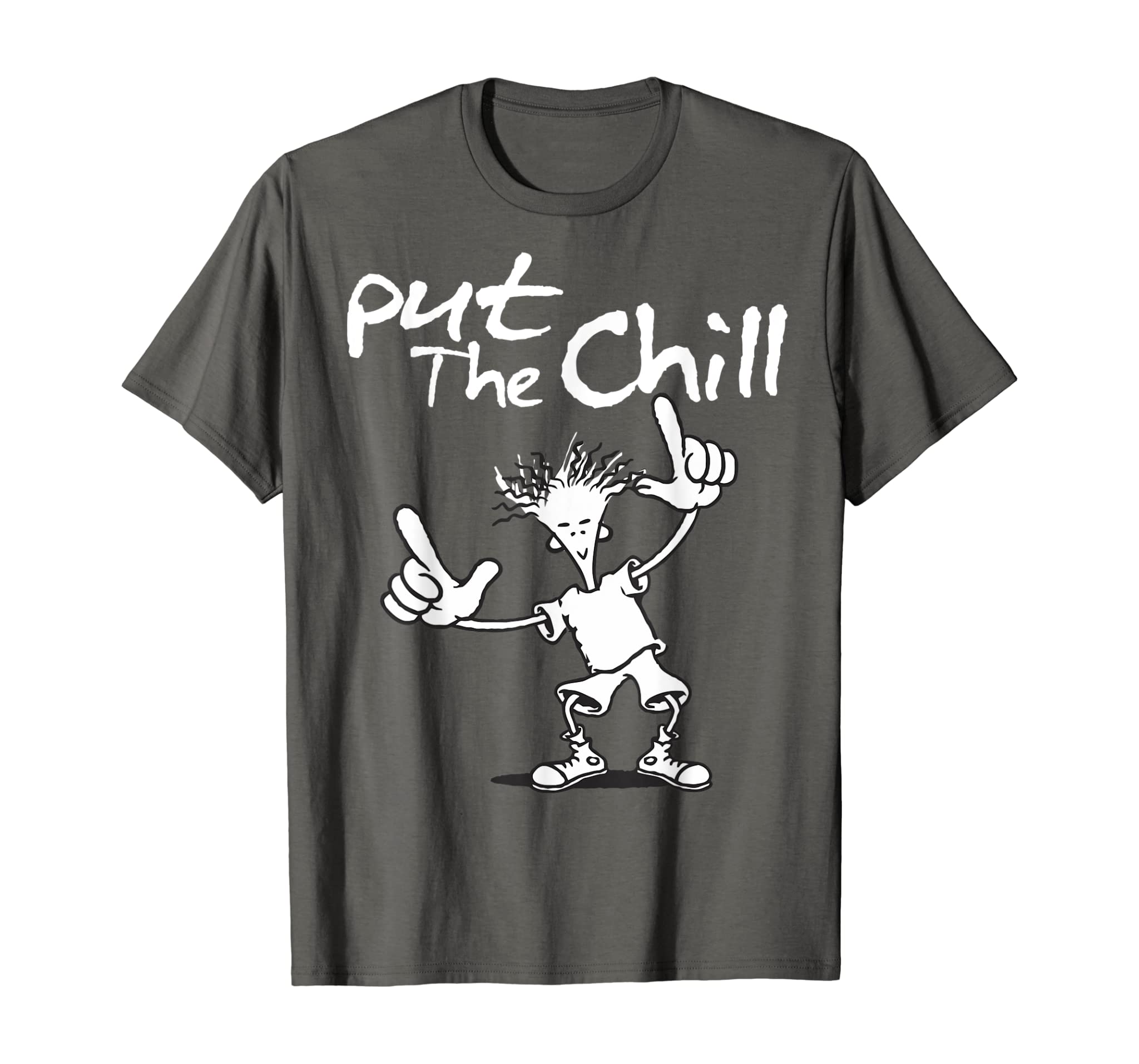 Put The Chill Funny Fido Dido Mascot Hands Up Summer Drink T-Shirt