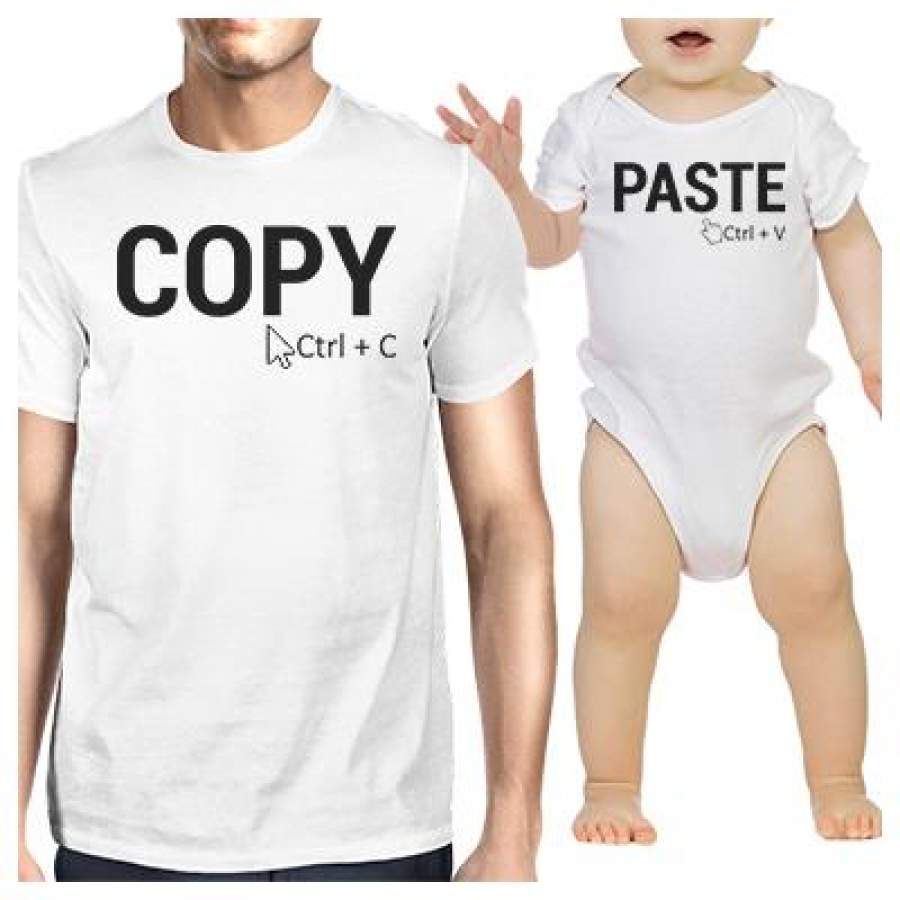 Parent and Child Matching T-Shirt and Bodysuit Set – Copy and Paste